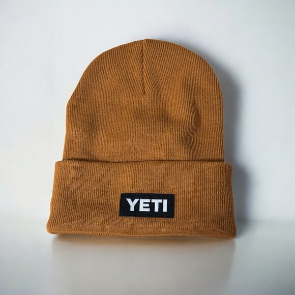 🧤 Yeti Badge Beanie – Gold 🧤 - Picture 2 of 5